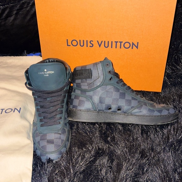 Louis Vuitton Tri color Monogram Canvas Rivoli Sneaker Boot Size 43